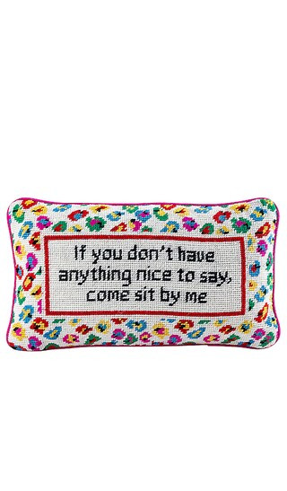 Come Sit By Me Needlepoint Pillow | Revolve Clothing (Global)