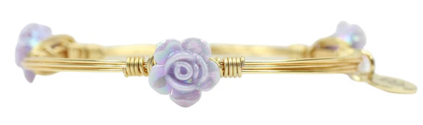 The Mini Rose Bangle Bracelet - Lavender | Bourbon and Boweties