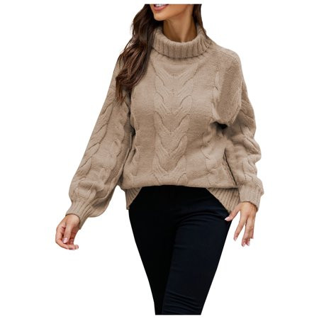 Class Of 2030 Sweaters for Women Turtleneck Sweatshirt Pullovers Knit Long Sleeve Solid Color Casual | Walmart (US)