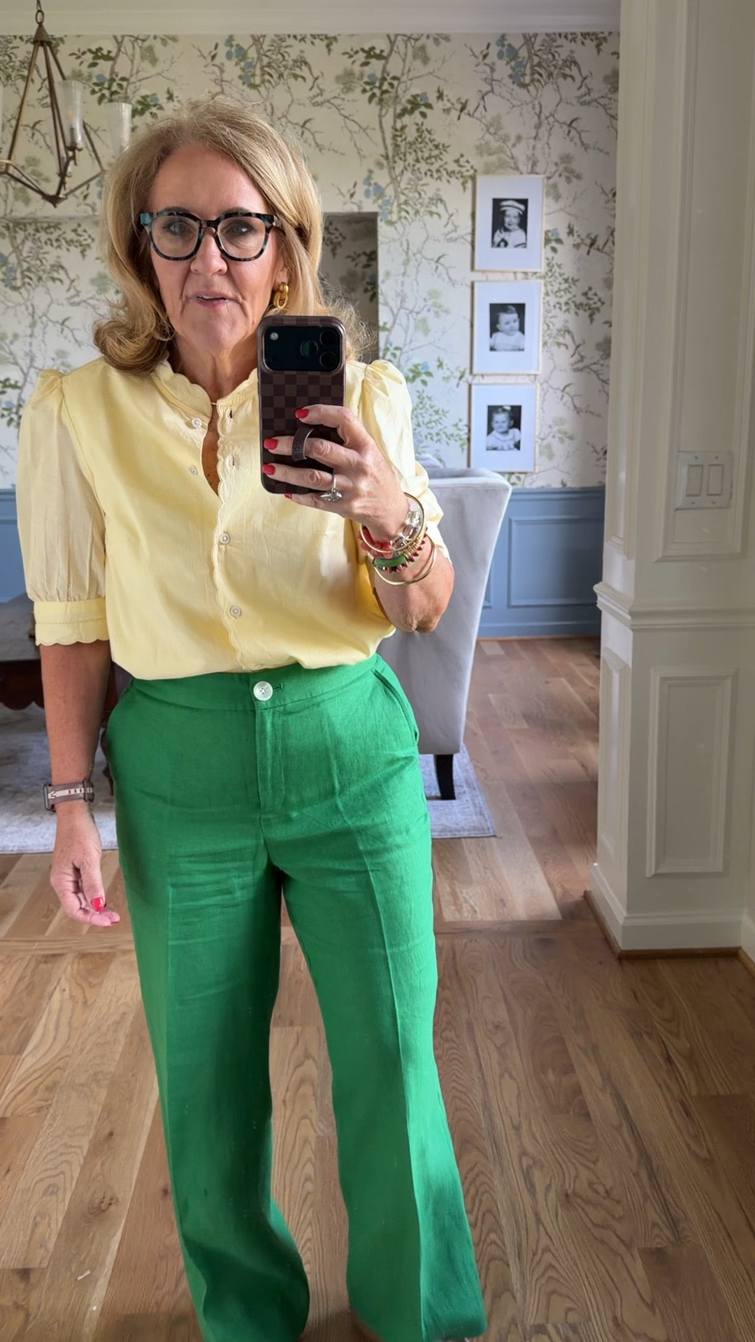 Masters Sunday I don’t even play golf. Ha! 
Pants size 8 petite 
Top restocked size medium 
20% off my bracelets code NANETTE20
20% off my necklaces code TAKE20


#LTKOver40 #LTKSaleAlert #LTKPetite