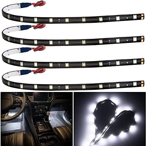 EverBright 30CM 5050 12-SMD DC12V 4 Pieces Waterproof LED Strip light, for Car Interior & Exterio... | Amazon (US)