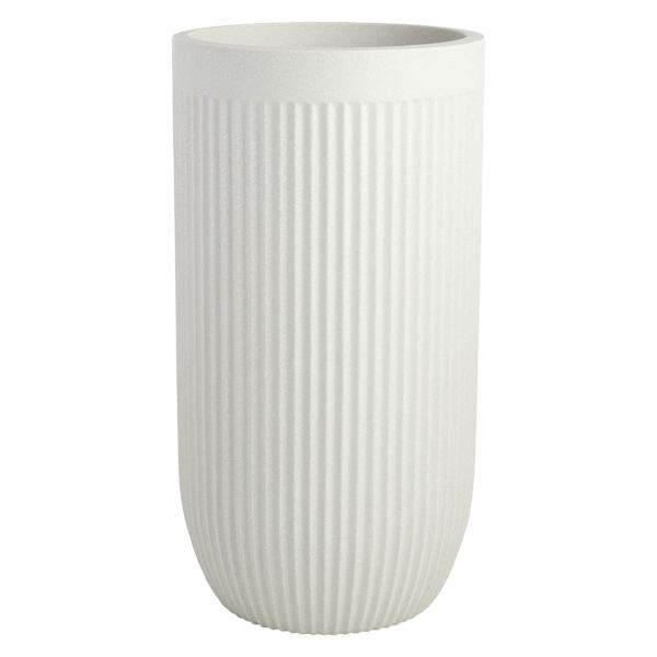 Japi Off-White Tall Fluted Outdoor Planter, Medium | At Home
