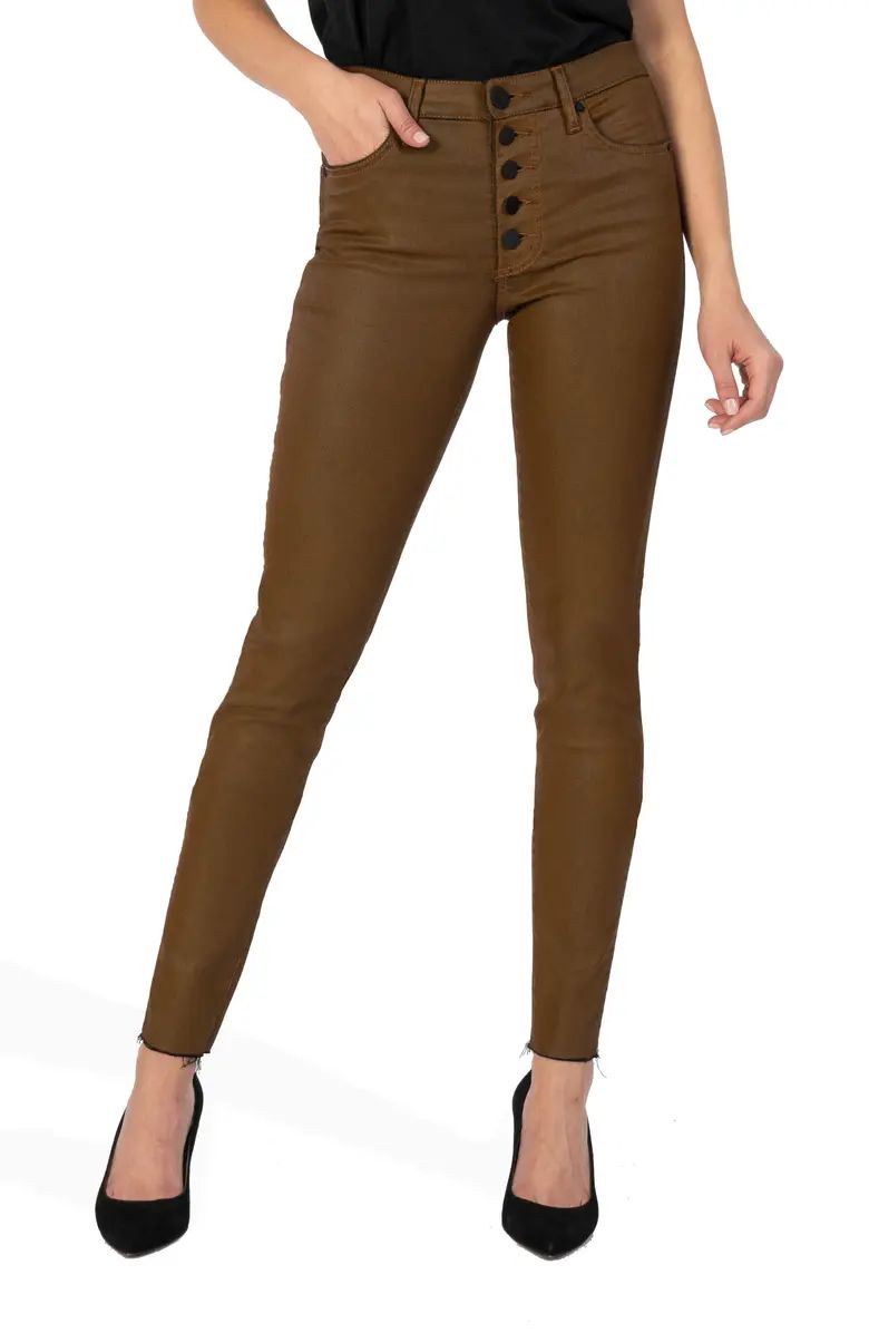 Mia Fab Ab Exposed Button High Waist Skinny Jeans | Nordstrom Rack