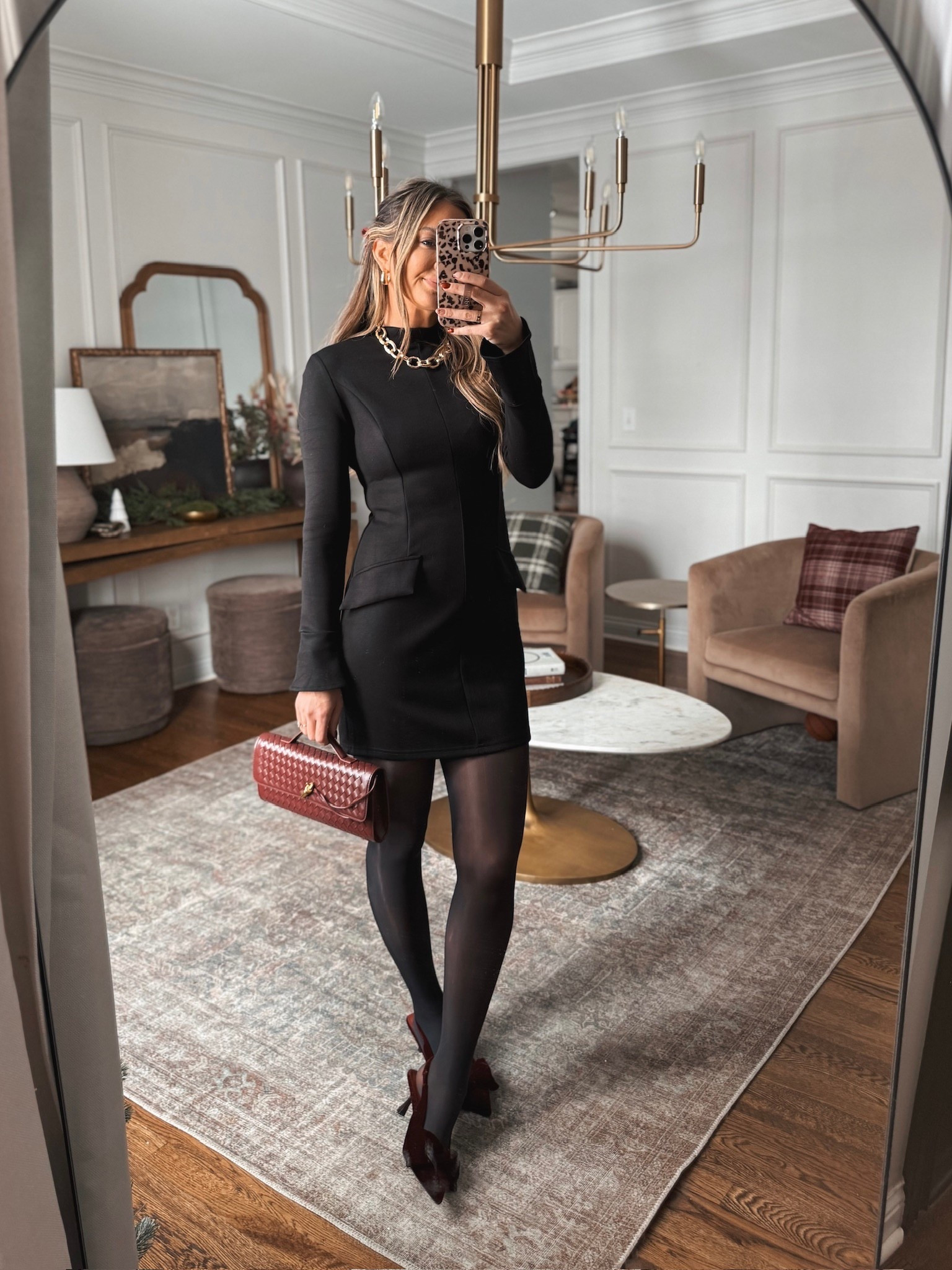 A classic little black dress is perfect for a holiday outfit idea with a pop of burgundy in the heels and bag! 

#LTKgrwm #LTKGiftGuide #LTKHoliday