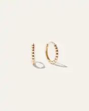 14k Gold Beaded Hoops | Quince