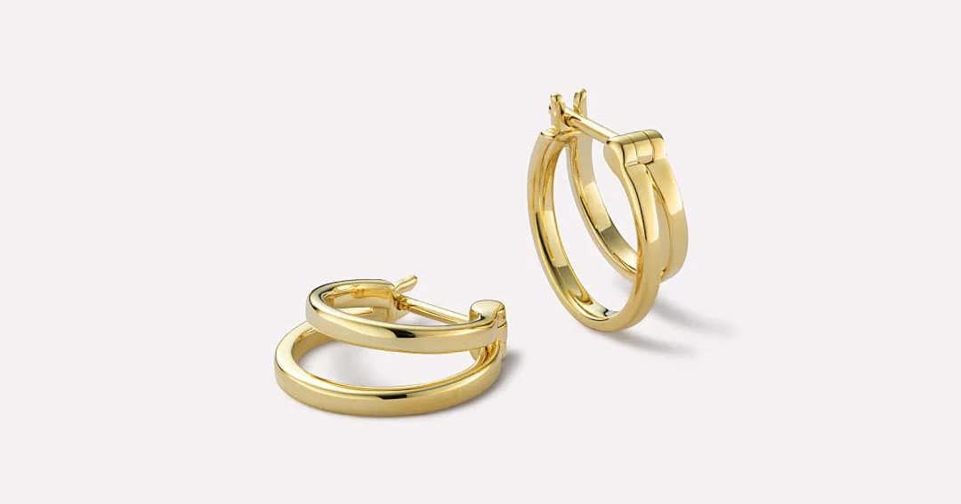 Gold Double Hoops | Ana Luisa