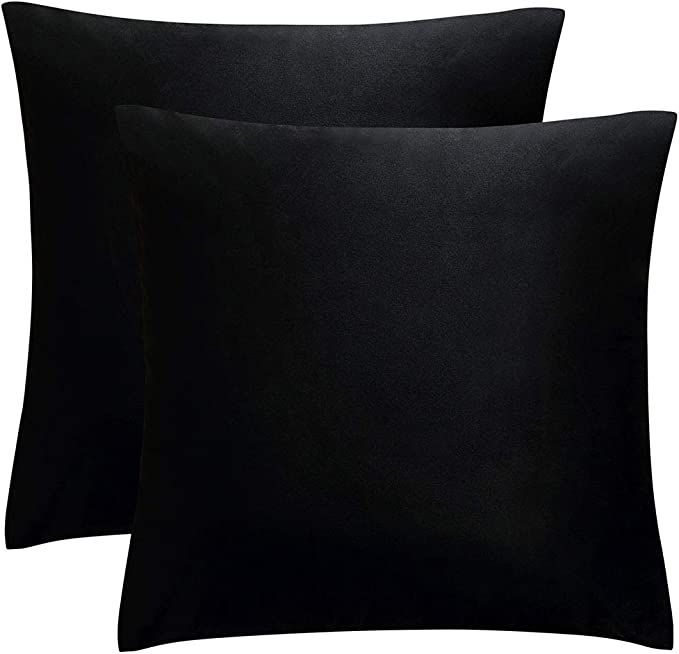 JUSPURBET Decorative Velvet Throw Pillows Covers for Couch Bed Sofa,Pack of 2 Soild Soft Cushion ... | Amazon (US)