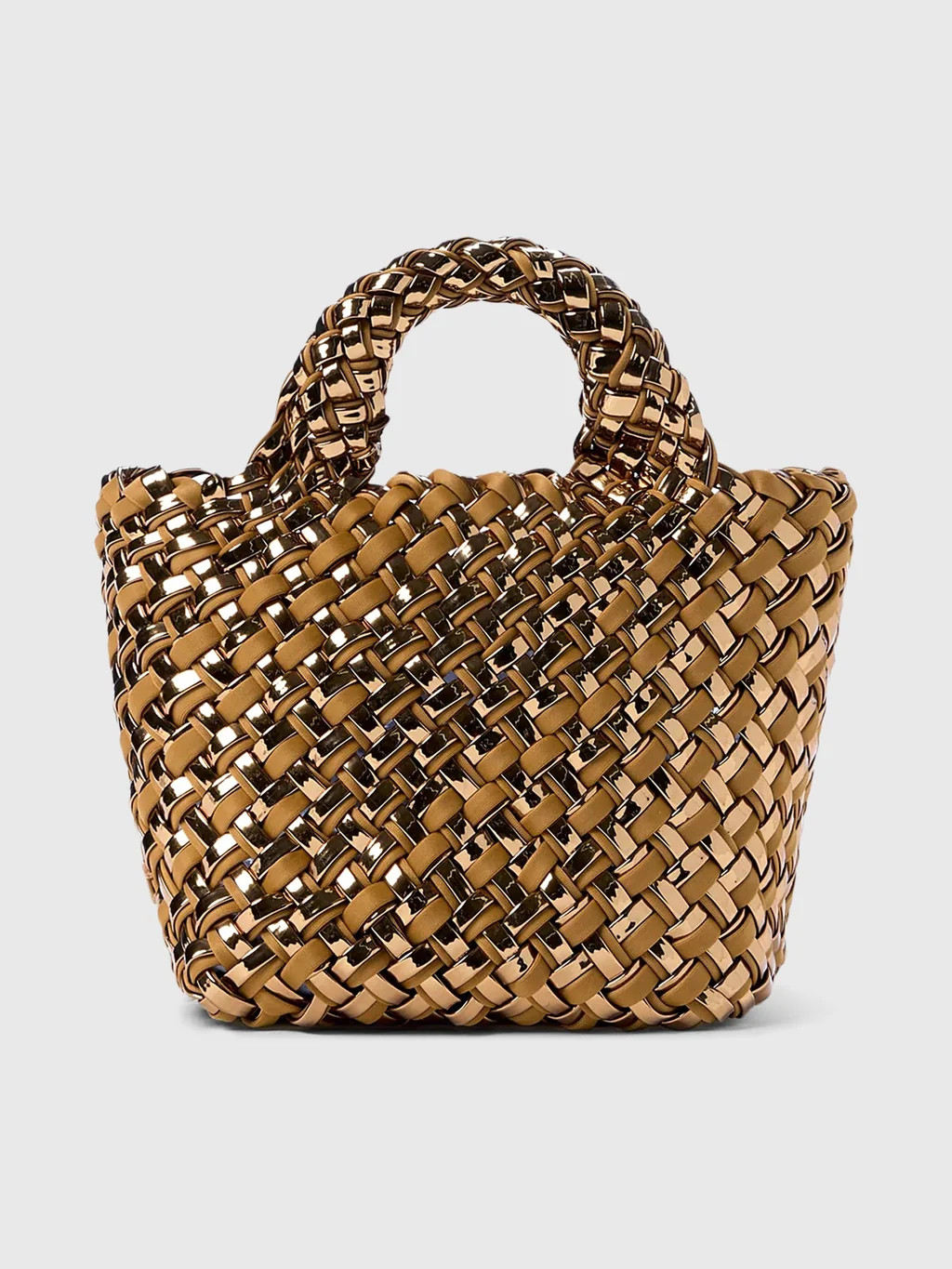 Naghedi St. Barths Petit Double Weave Metallic Tote | Saint Bernard
