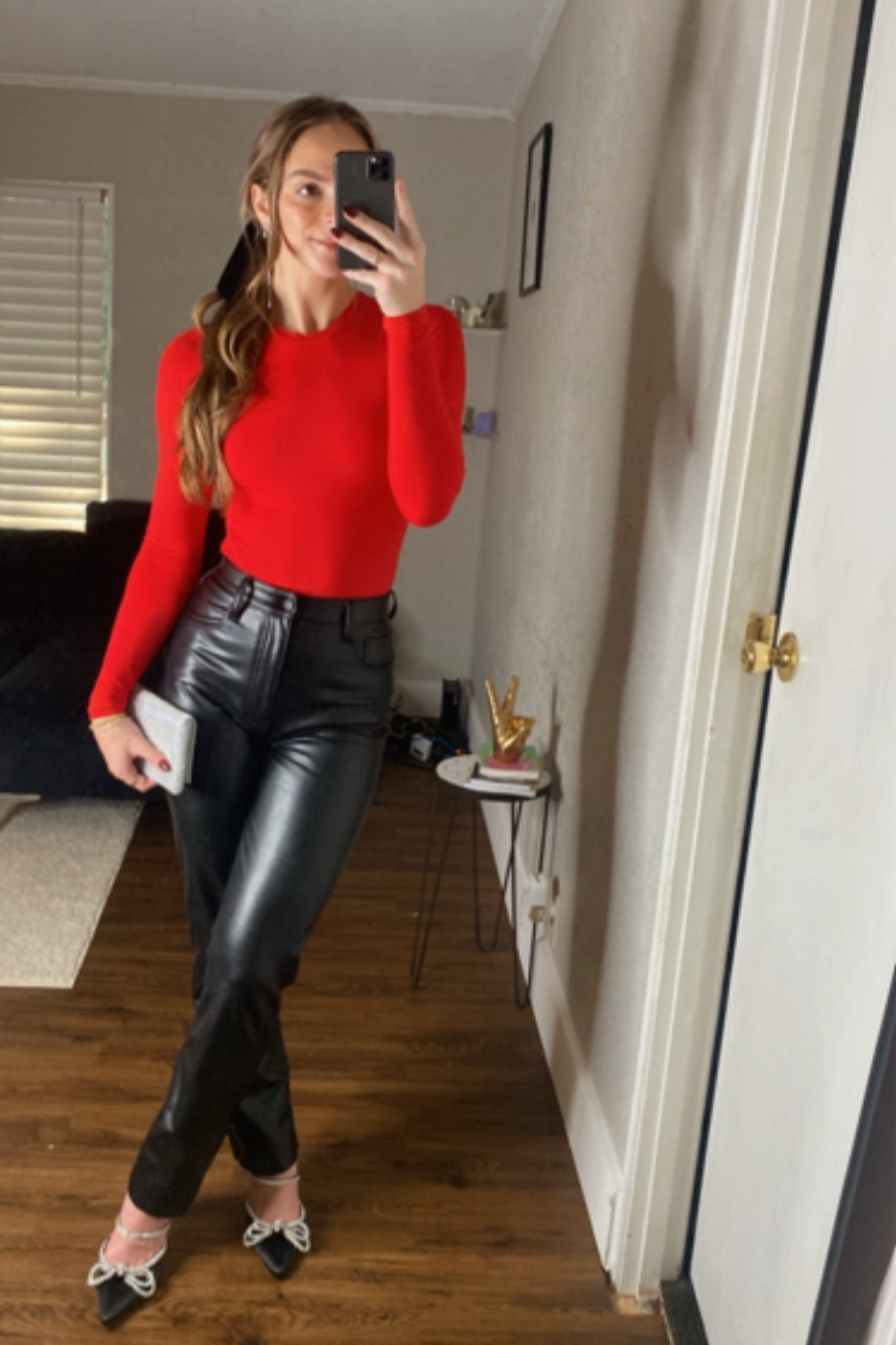 Holiday party outfit holiday outfit holiday dress leather pants cyber Monday Christmas party NYE heels sparkly heels 

#LTKHoliday #LTKstyletip #LTKCyberWeek