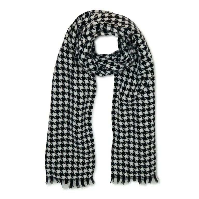Time and Tru Women’s Houndstooth Blanket Scarf | Walmart (US)