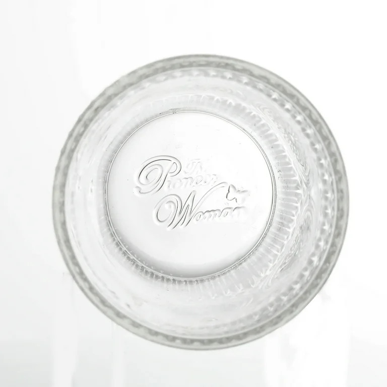 The Pioneer Woman Adeline 16-Ounce Embossed Glass Tumblers, Set of 4, Clear | Walmart (US)