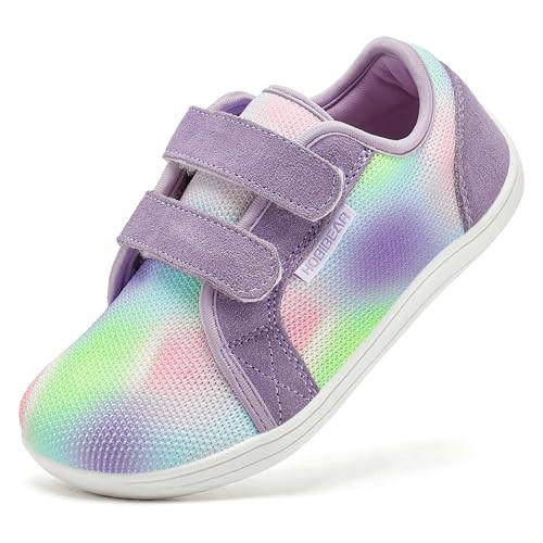 HOBIBEAR Kids Barefoot Shoes Minimalist | Zero Drop | Wide Width Fashion Sneaker Boys/Girls Toddler/Little/Big(A-Raindow Purple, 2.5 Big Kid) | Amazon (US)