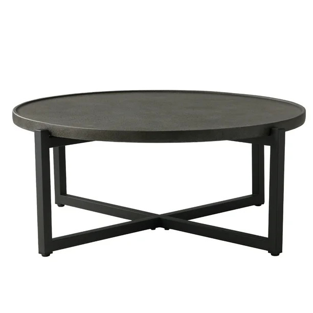 COSIEST Outdoor Dark Grey Coffee Table, 31.5" W x 12" H Round Top - Walmart.com | Walmart (US)