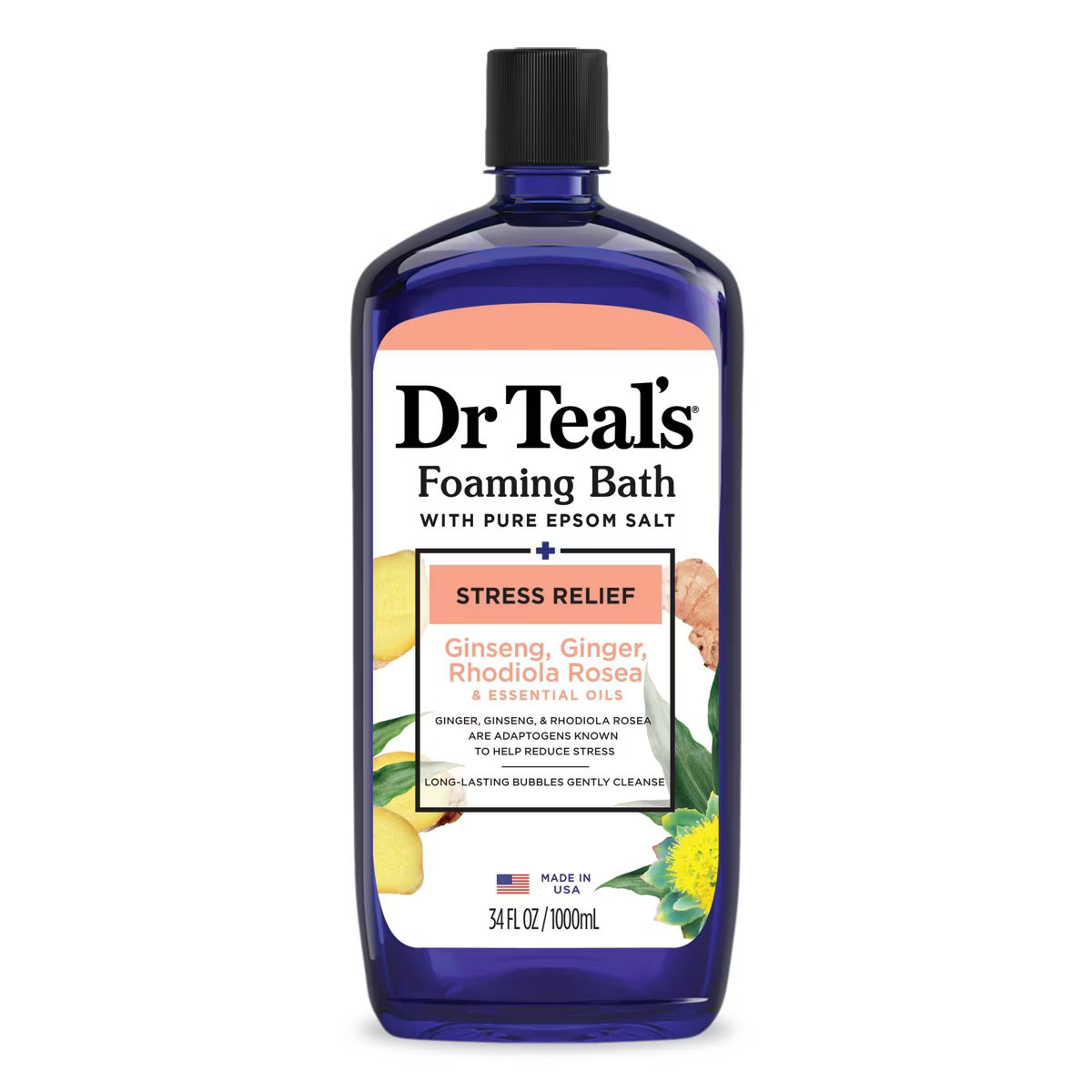 Dr Teal's Stress Relief Essential Oils Foaming Bath Soak - 34oz | Target