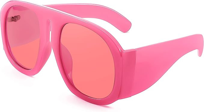 FEISEDY Retro Trendy Avaitor Sunglasses for Women Men Oversized Vintage 70s 80s Sunglasses Flat T... | Amazon (US)