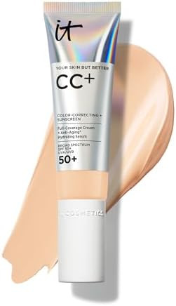 IT Cosmetics CC+ Cream - Natural Full Coverage Foundation With SPF 50+, Color Corrector & Anti-Ag... | Amazon (US)