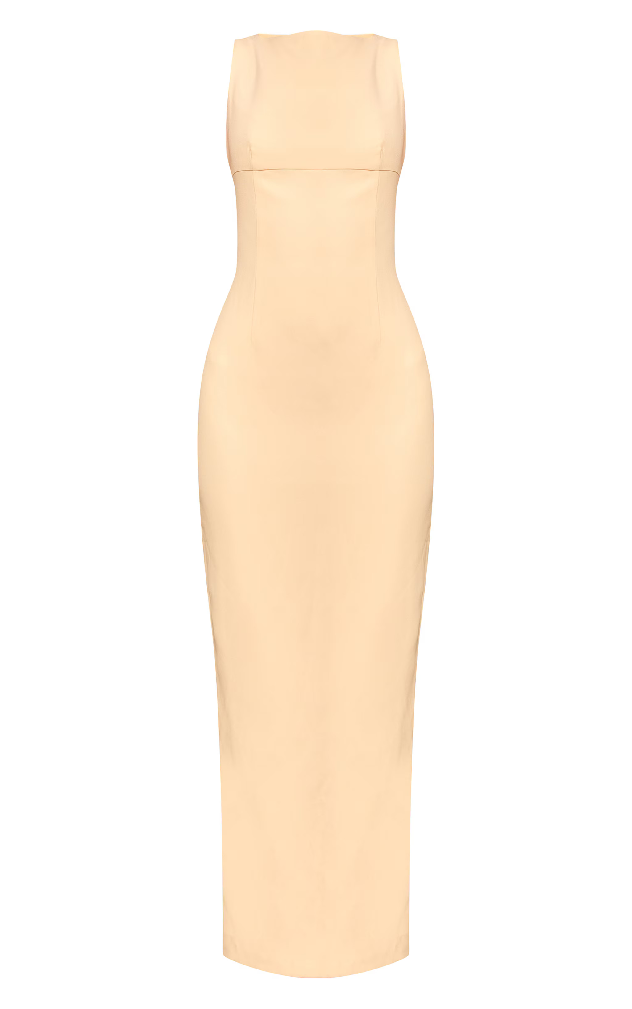 Premium Butter Yellow Scoop Back Midaxi Dress | PrettyLittleThing US