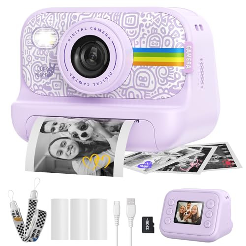 Instant Print Camera for Kids, Birthday Gifts for Girls and Boys Ages 3-12 - 1080P Video Camera f... | Amazon (US)