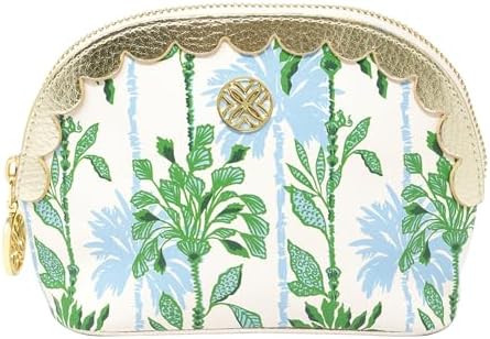 Amazon.com: Lilly Pulitzer Vegan Leather Zipper Pouch with Scallop Edge, Cute Pencil Case for Adu... | Amazon (US)