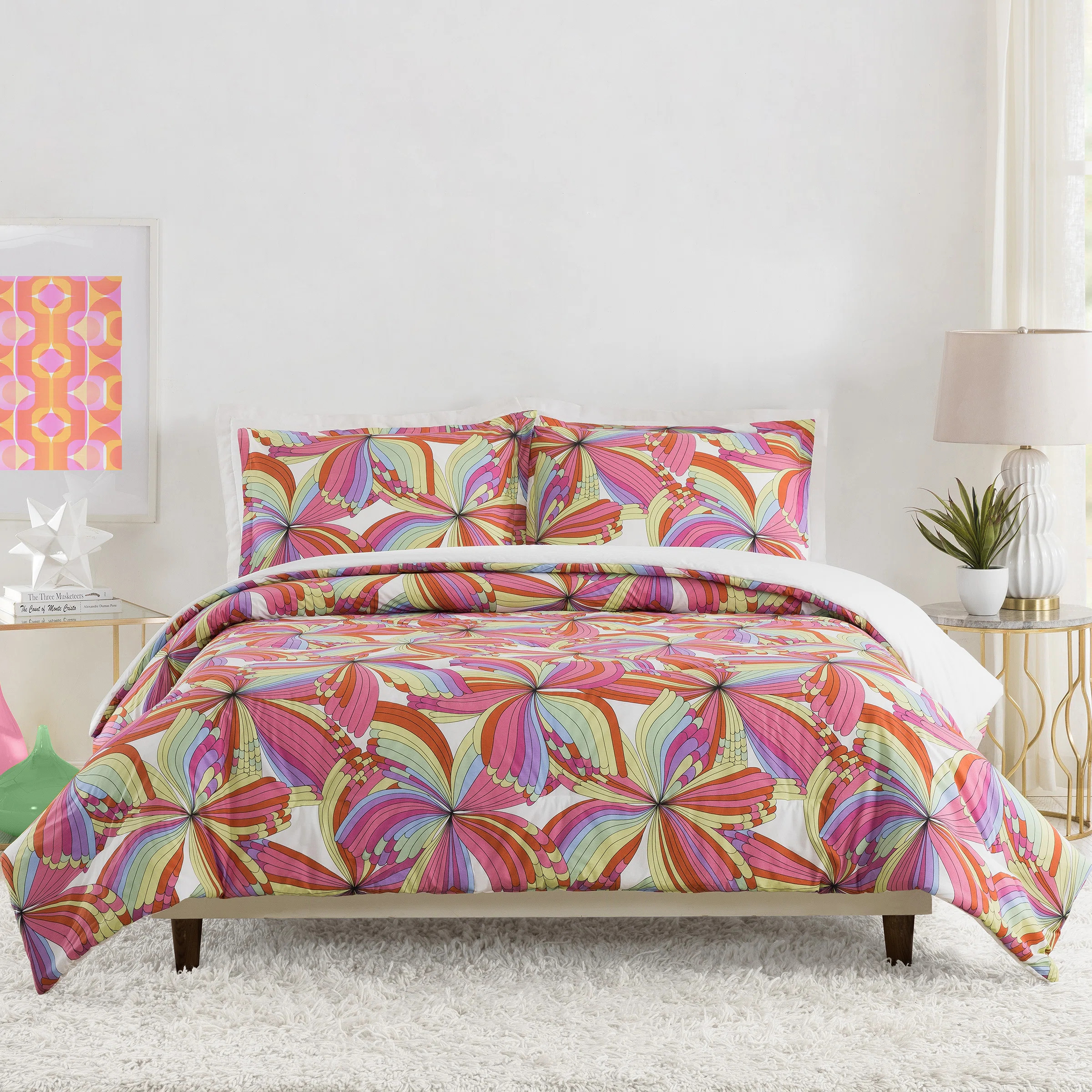 Pinwheel Sateen 3-Piece Comforter Set | Wayfair North America