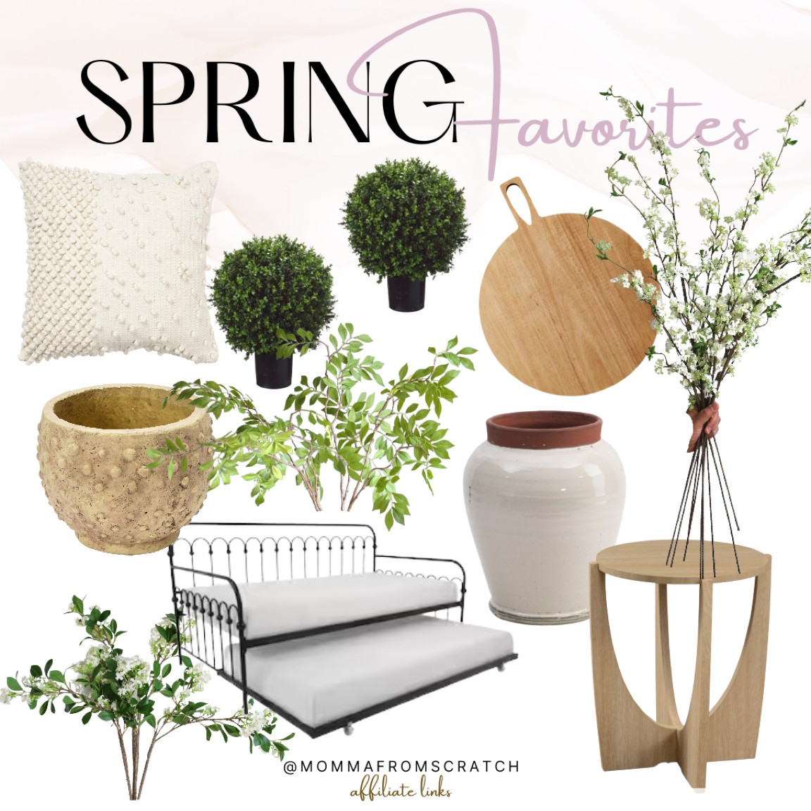 Spring home decor, wood side table, vases, spring stems, boxwood, trundle bed, Walmart finds, amazon, home accents,

#LTKSeasonal #LTKstyletip #LTKhome
