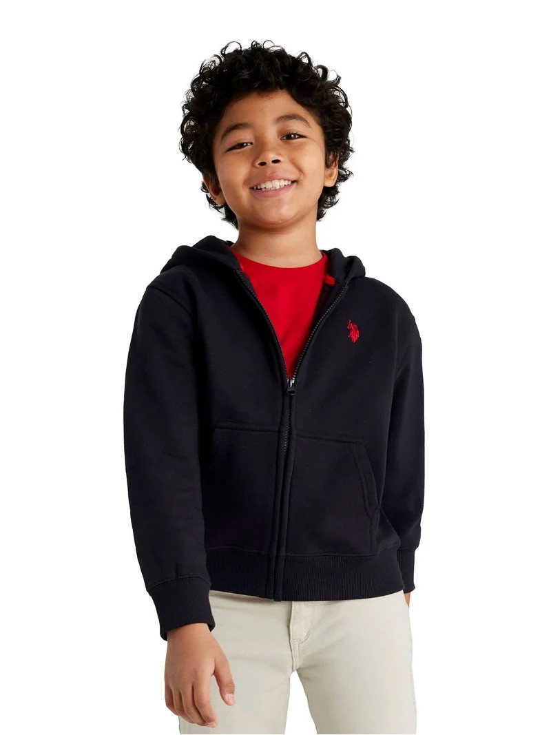 U.S. Polo Assn. Boys Fleece Zip-Up Hoodie, Sizes 4-18 | Walmart (US)