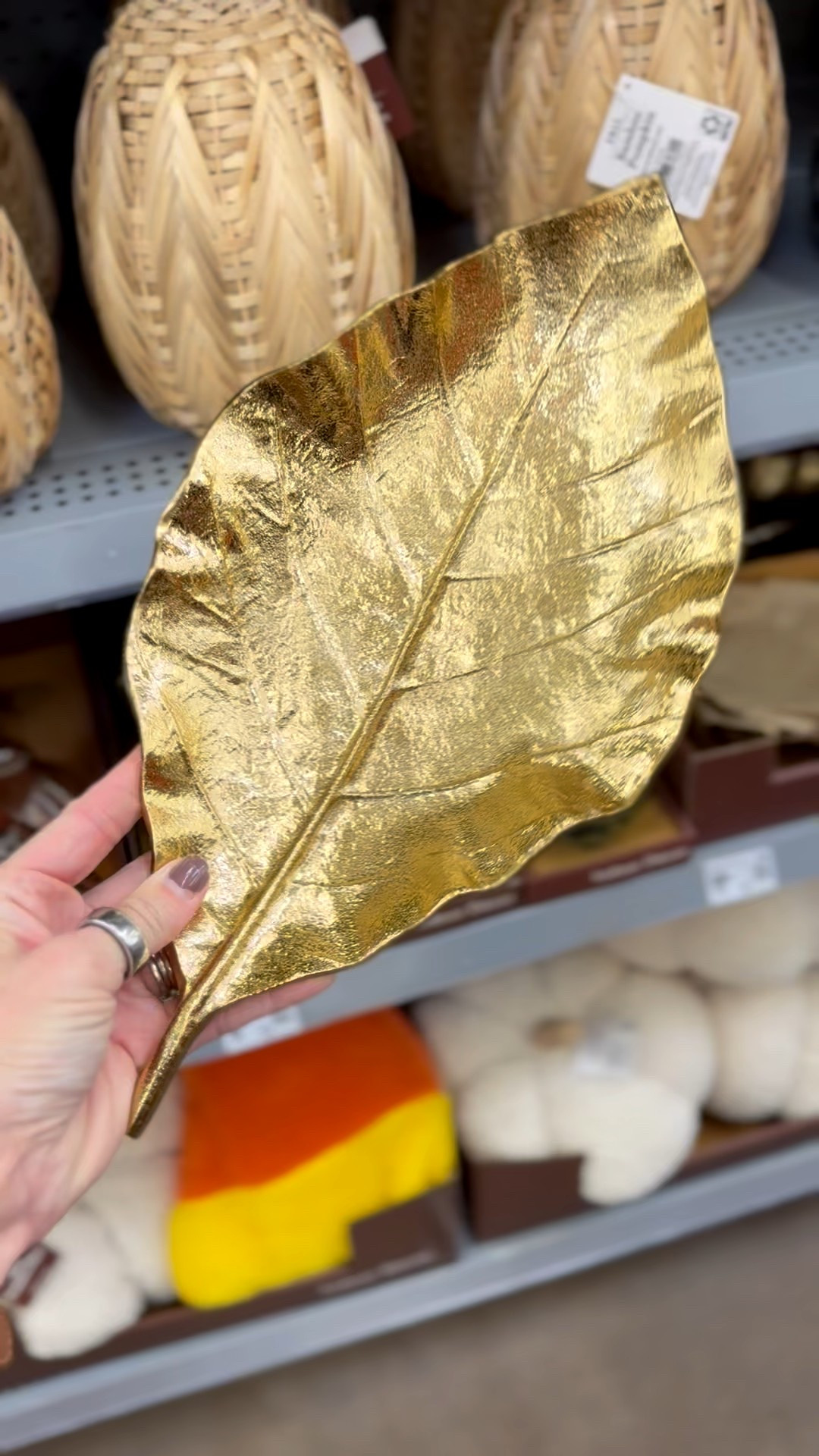 Walmart fall find! I love this gorgeous gold leaf tray/platter! Perfect for a coffee table, nightstand or anywhere really!

#LTKStyleTip #LTKSeasonal #LTKHome