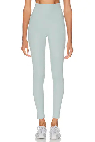adidas by Stella McCartney Studio Ruched Leggings in Baby Blue | FWRD 
