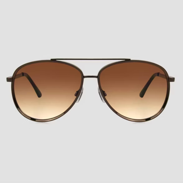 Women's Aviator Sunglasses - A New Day™ Bronze | Target