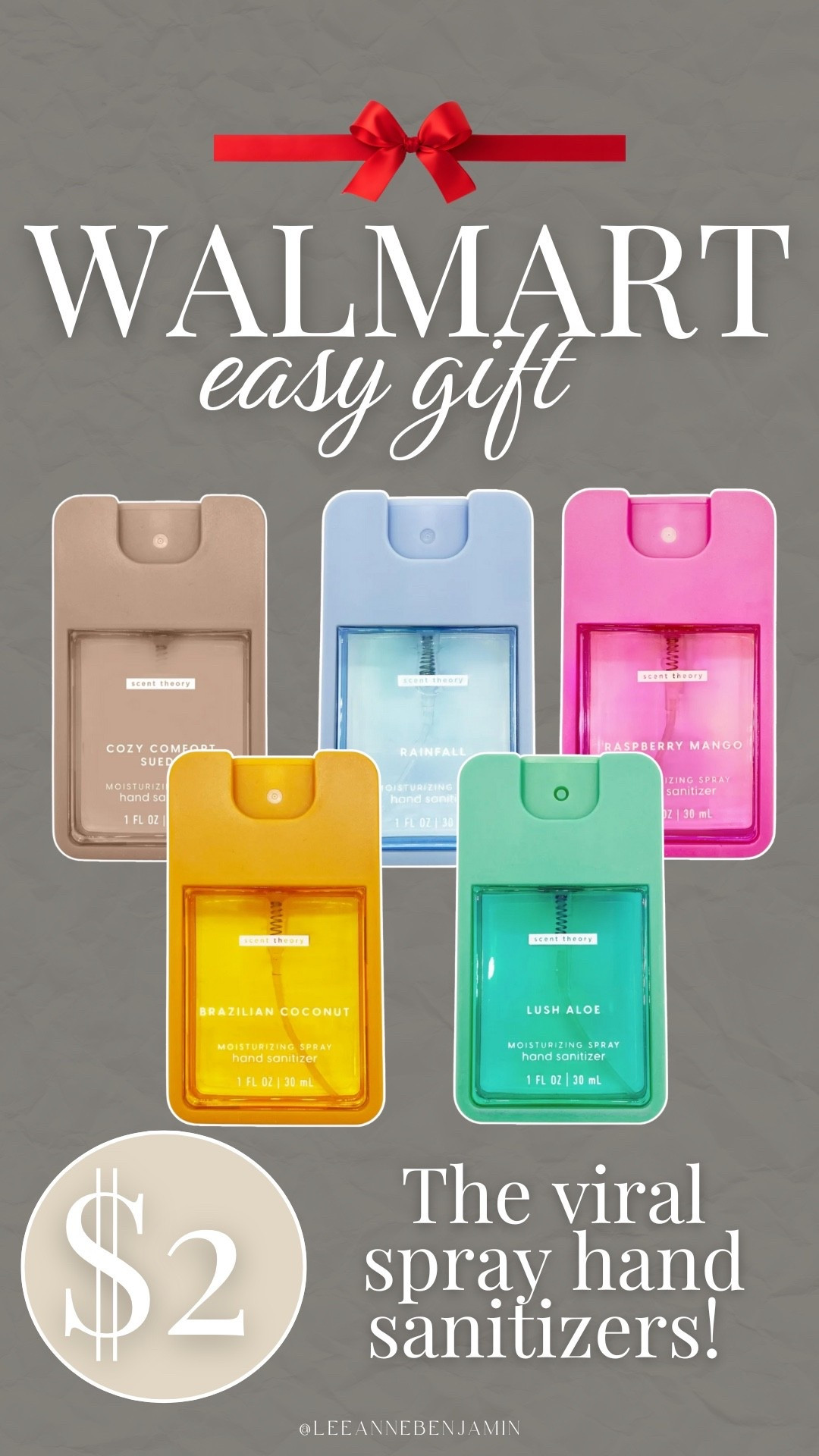 The viral spray hand sanitizers from Walmart! 

#LTKGiftGuide #LTKHoliday #LTKSaleAlert