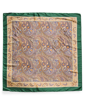 Vintage-Inspired Paisley Printed Square Scarf | Macy's