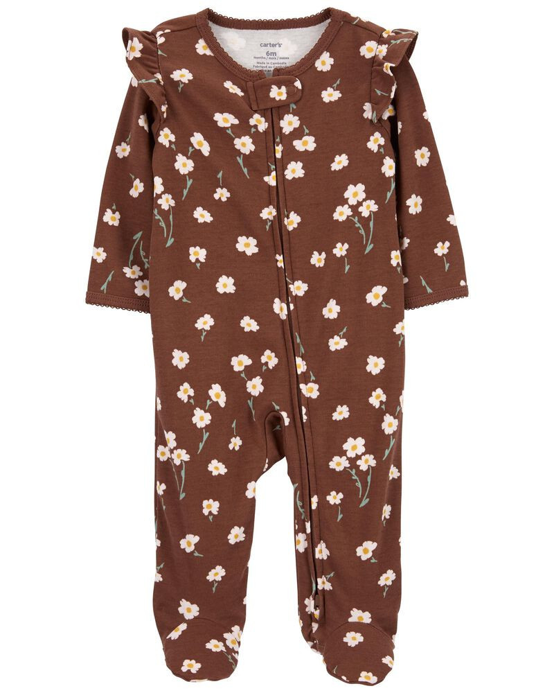 Baby Floral 2-Way Zip Cotton Sleep & Play | Carter's