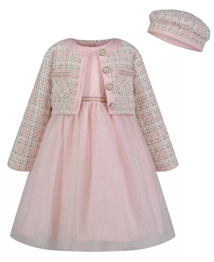 Blueberi Boulevard Toddler & Little Girls Fit-and-Flare Tulle Dress, Lurex Tweed Crop Jacket and ... | Macy's