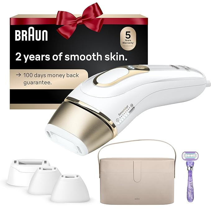 Braun Smart IPL, Silk·Expert Pro 5: at Home Laser Hair Removal for Women and Men, Permanent Visi... | Amazon (US)