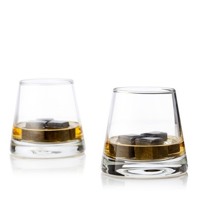 Viski rocks glasses and soapstone ice cubes set