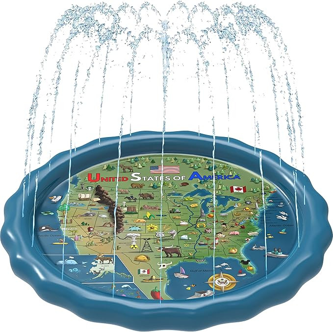 SplashEZ 3-in-1 Splash Pad, Sprinkler for Kids and Wading Pool for Learning – Children’s Spri... | Amazon (US)