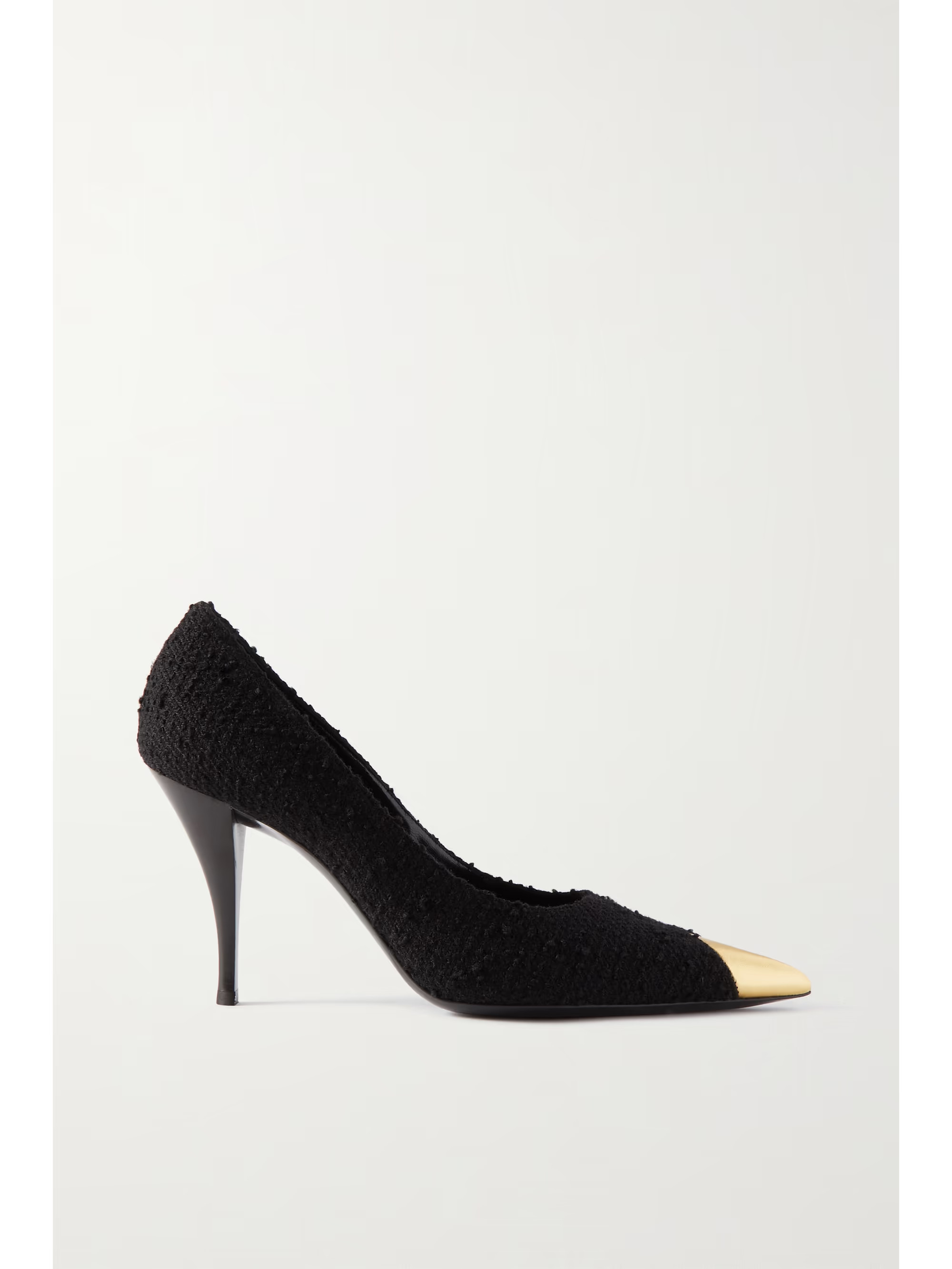 SAINT LAURENTVesper leather-trimmed bouclé pumps | NET-A-PORTER APAC