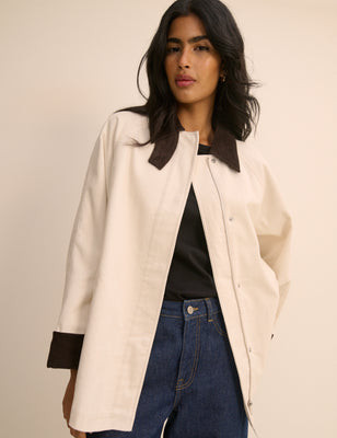 Cream Cord Freddie Barn Coat | Nobody's Child