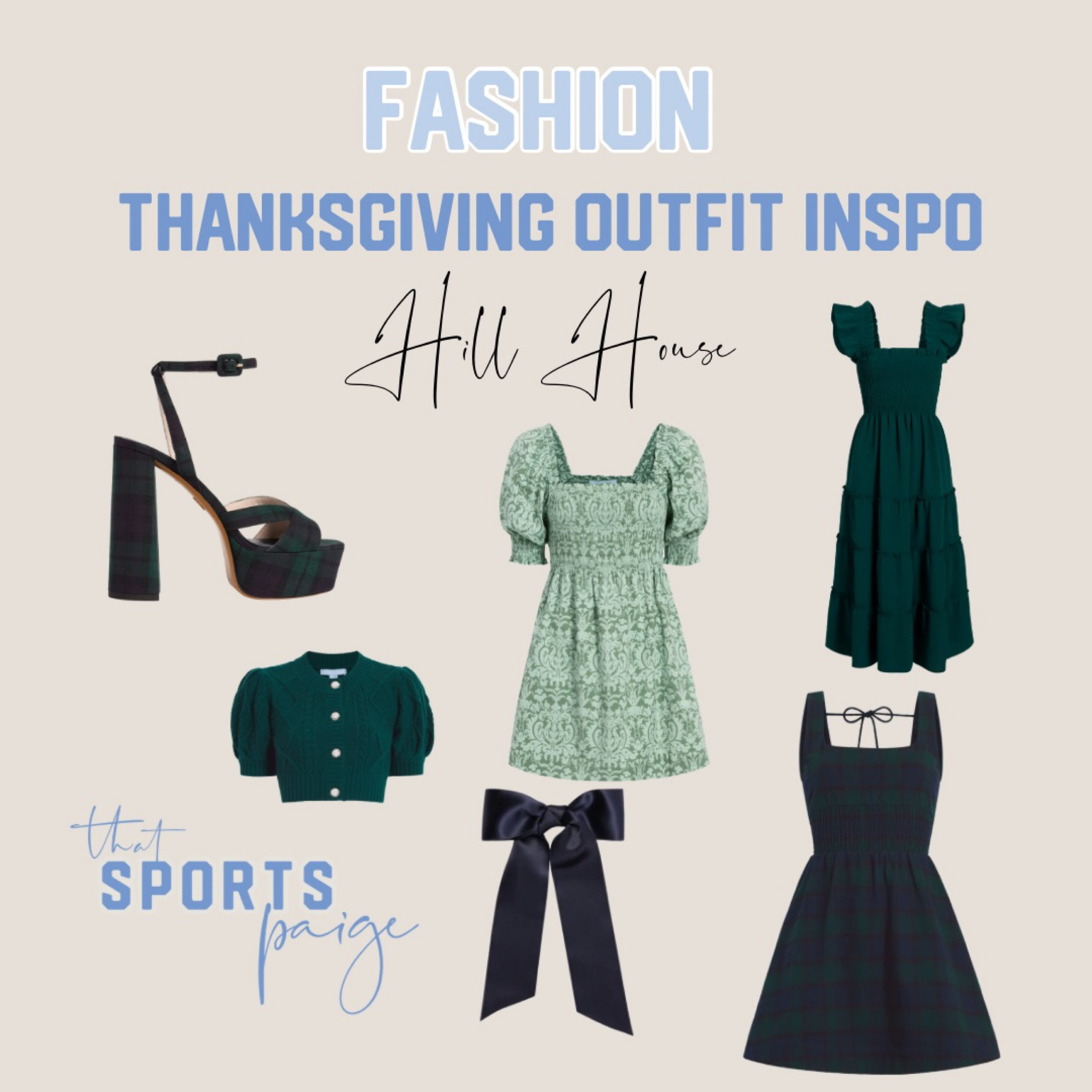 Thanksgiving outfit inspo from Hill House! Bottom right dress link shown as a blue dress! 

#LTKHoliday #LTKSeasonal #LTKstyletip