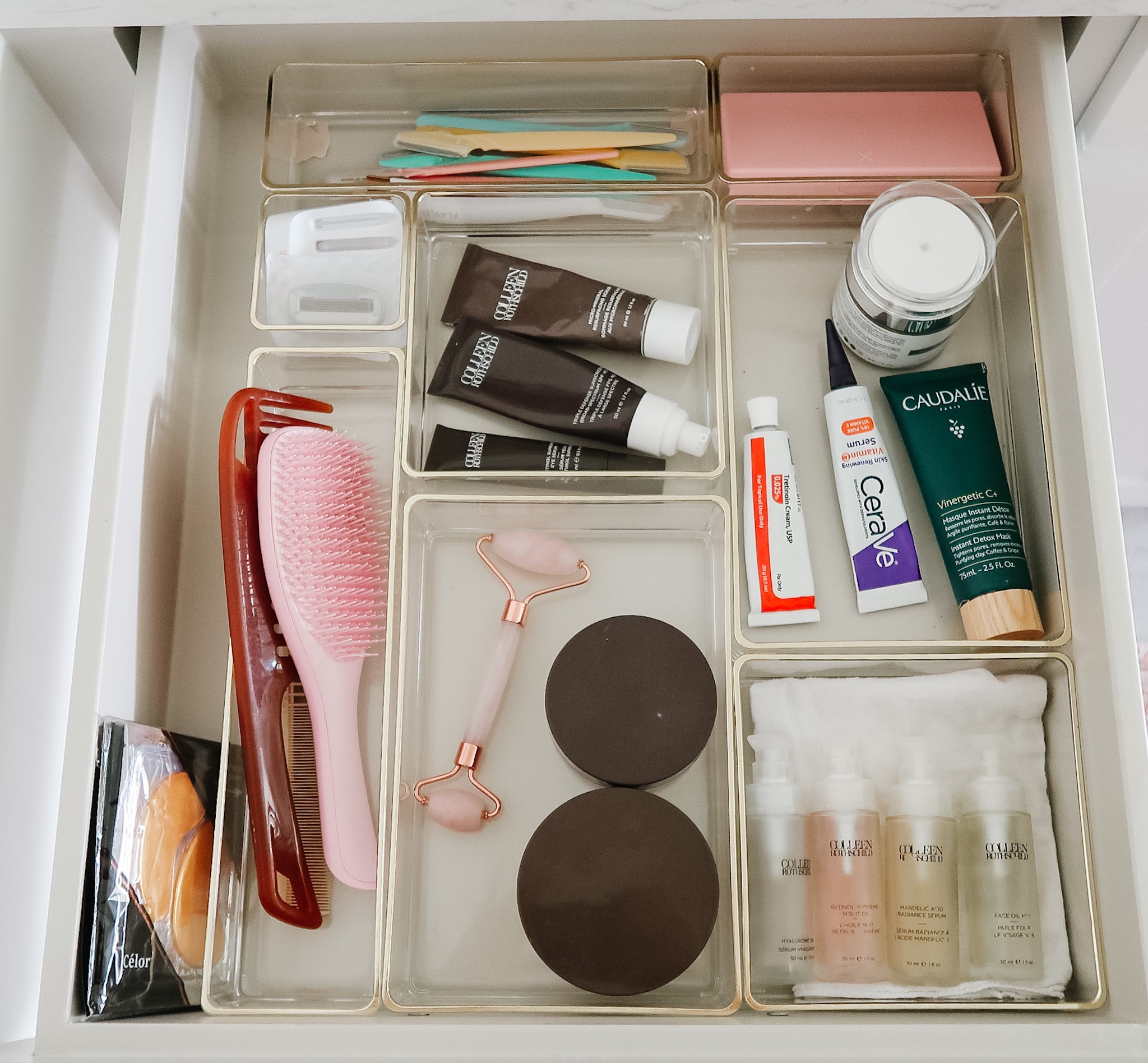 Gold Rimmed Organizers • Colleen Rothschild Skincare • Pill Organizer

Bathroom Organization, Drawer Organization, Colleen Rothschild, CeraVe 

#LTKSeasonal #LTKFind #LTKbeauty