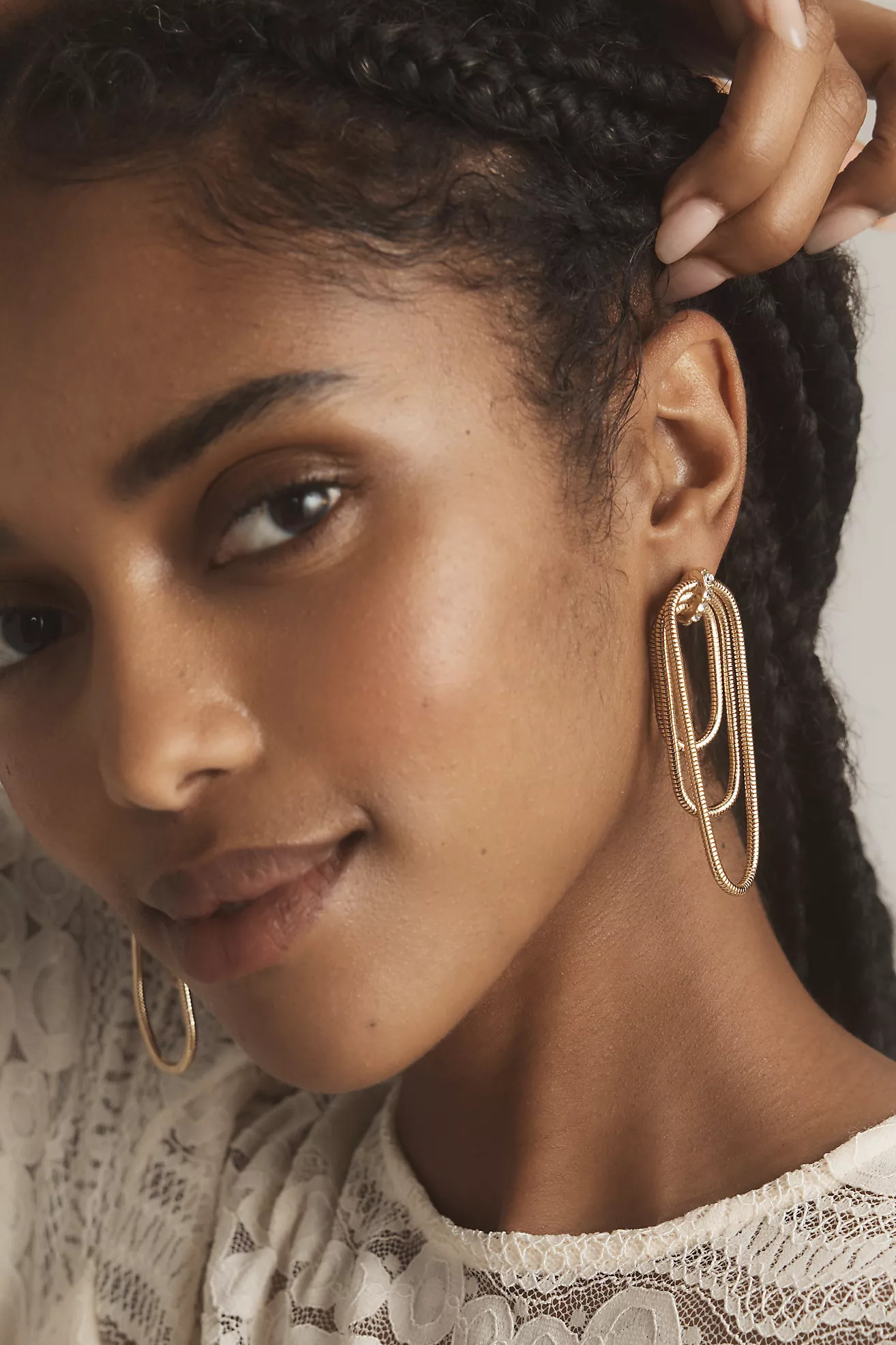 Triple Loop Slinky Drop Earrings | Anthropologie (US)