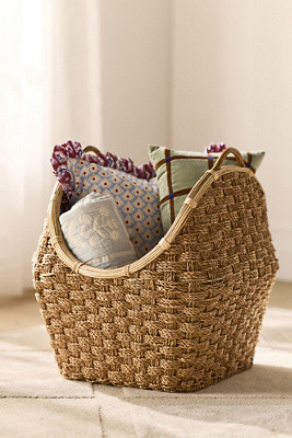 Woven Seagrass Storage Basket | Anthropologie (US)