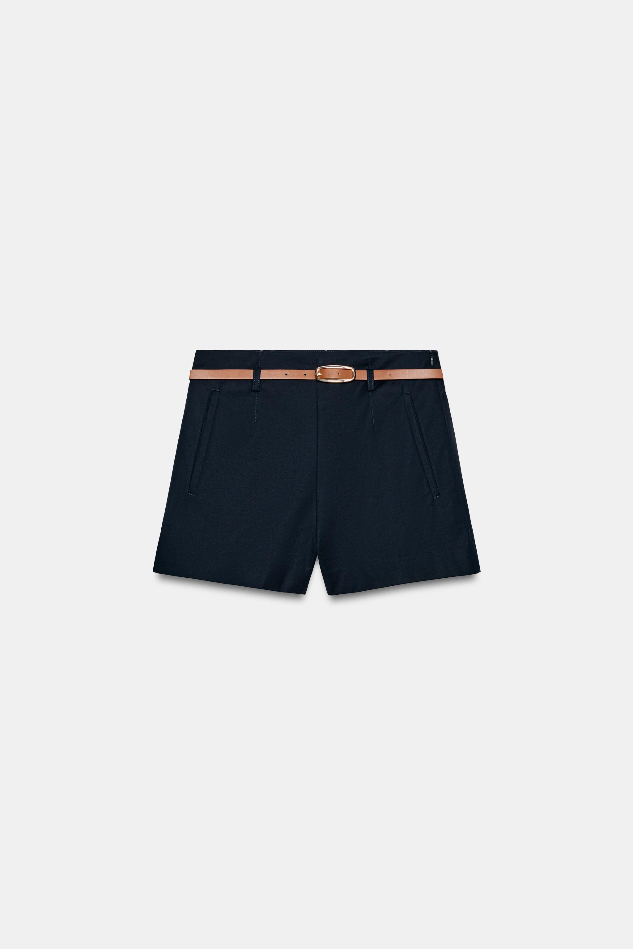 HIGH-WAIST BERMUDA SHORTS WITH BELT | Zara UK