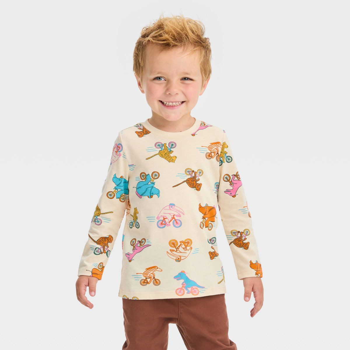 Toddler Boys' Long Sleeve Jersey T-Shirt - Cat & Jack™ | Target