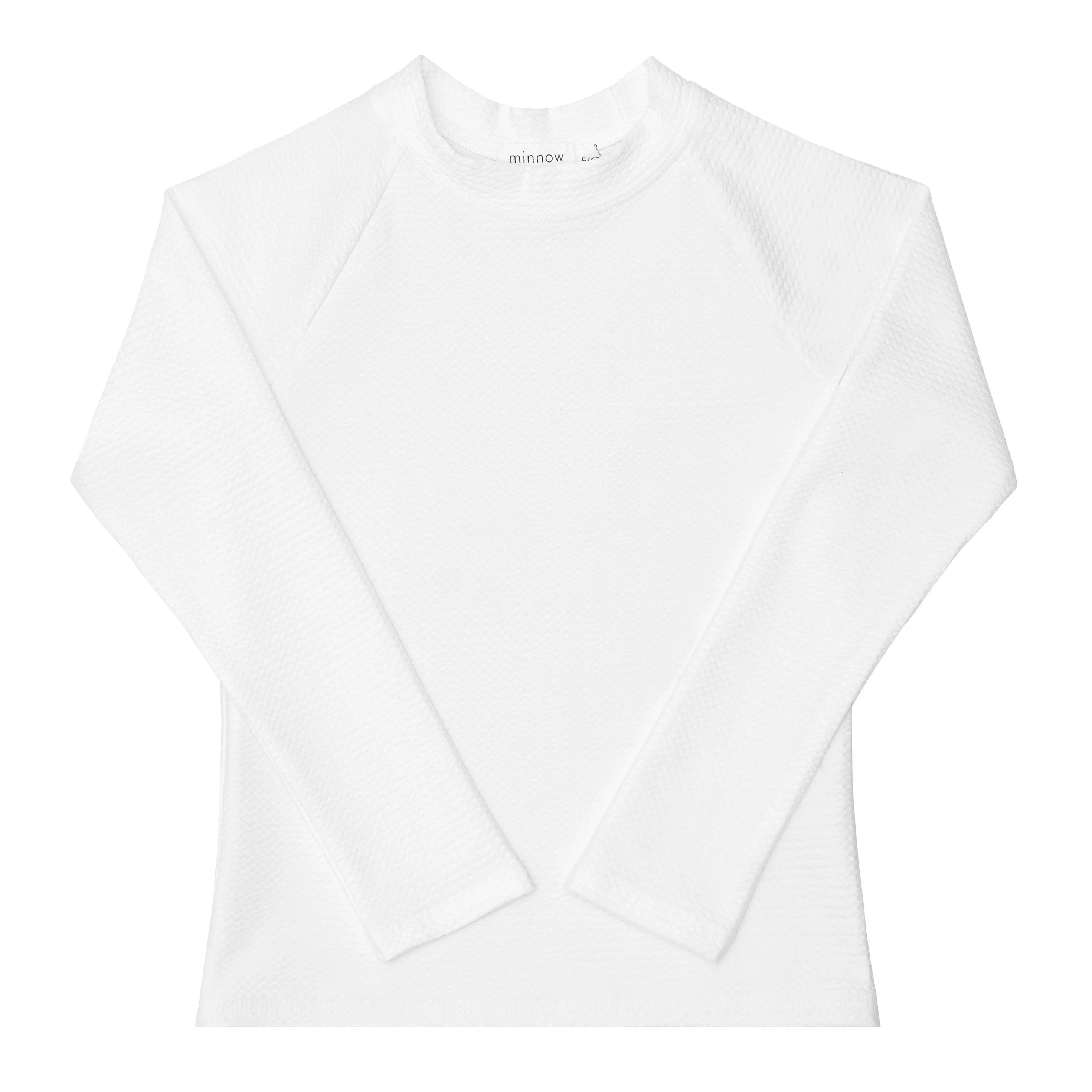 unisex capeside white rashguard | minnow