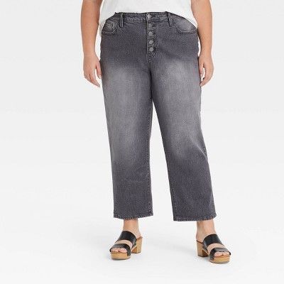 Women's High-Rise Vintage Straight Cropped Jeans - Universal Thread™ | Target