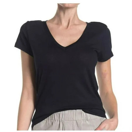 new VINCE women t-shirt tee short sleeve VO724481923 001 BLK black sz S $80 | Walmart (US)