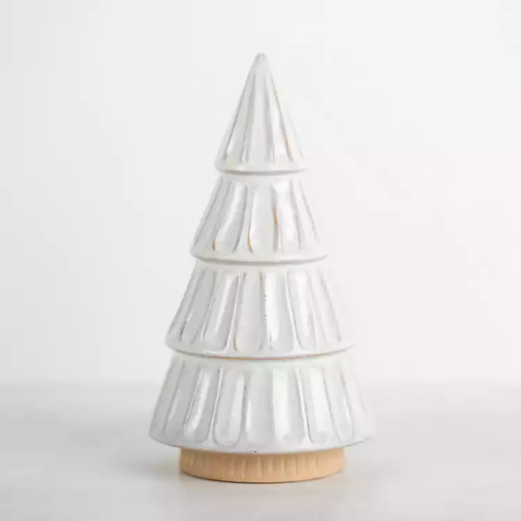 Whitewash Tiered Tabletop Christmas Tree, 10 in. | Kirkland's Home