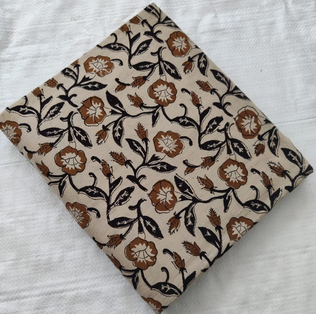 By the Yard Floral Print Fabric, Indigo Blue Fabric, Indian Fabric, Cotton Fabric, Dabu Print, Mu... | Etsy (US)