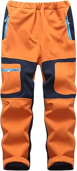 Arssm Kids Boy's Snow Pants Youth Fleece Lind Hiking Pants Softshell Winter Warm Insulated Trouse... | Amazon (US)